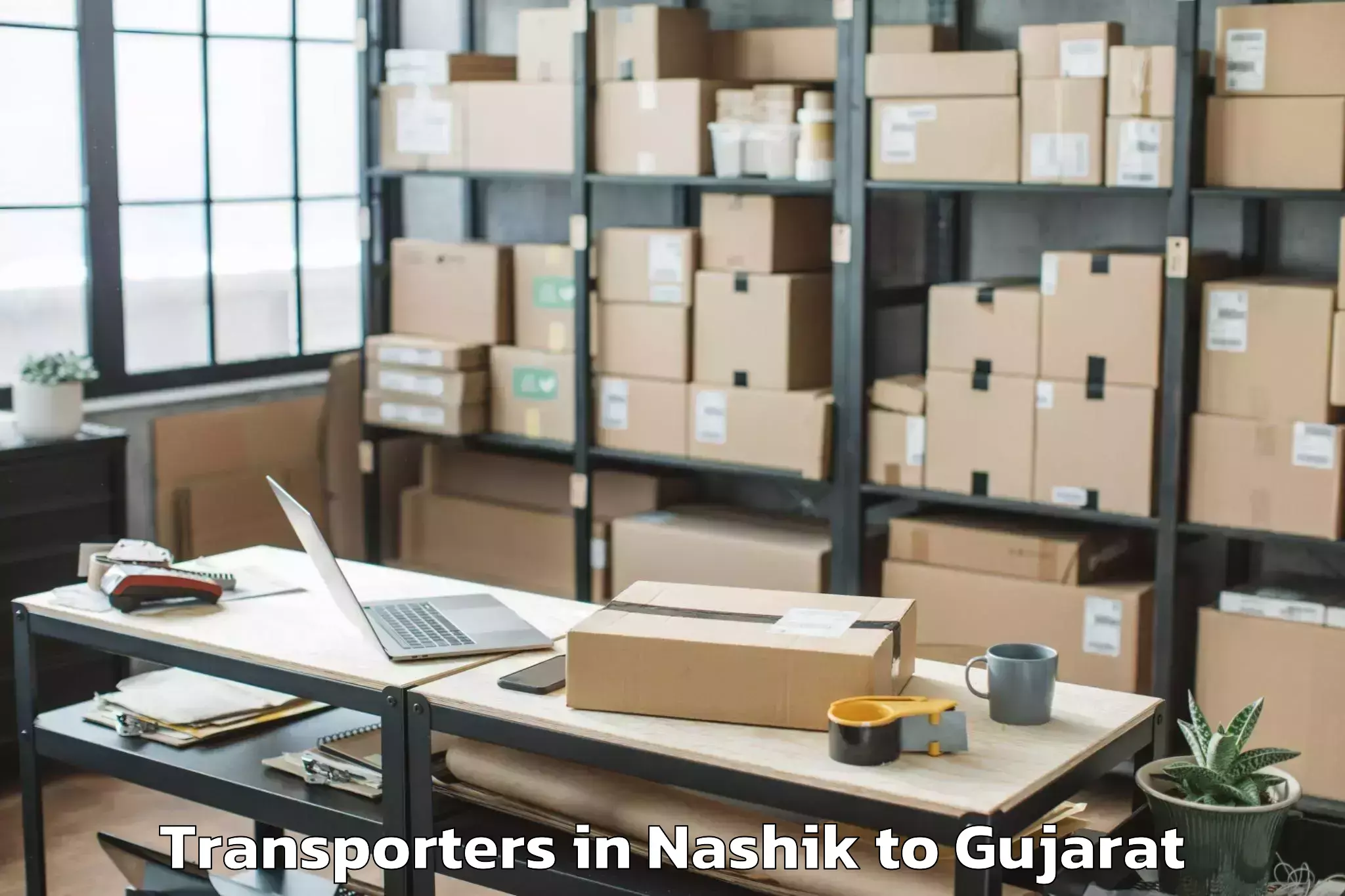 Book Nashik to Waghodia Transporters Online